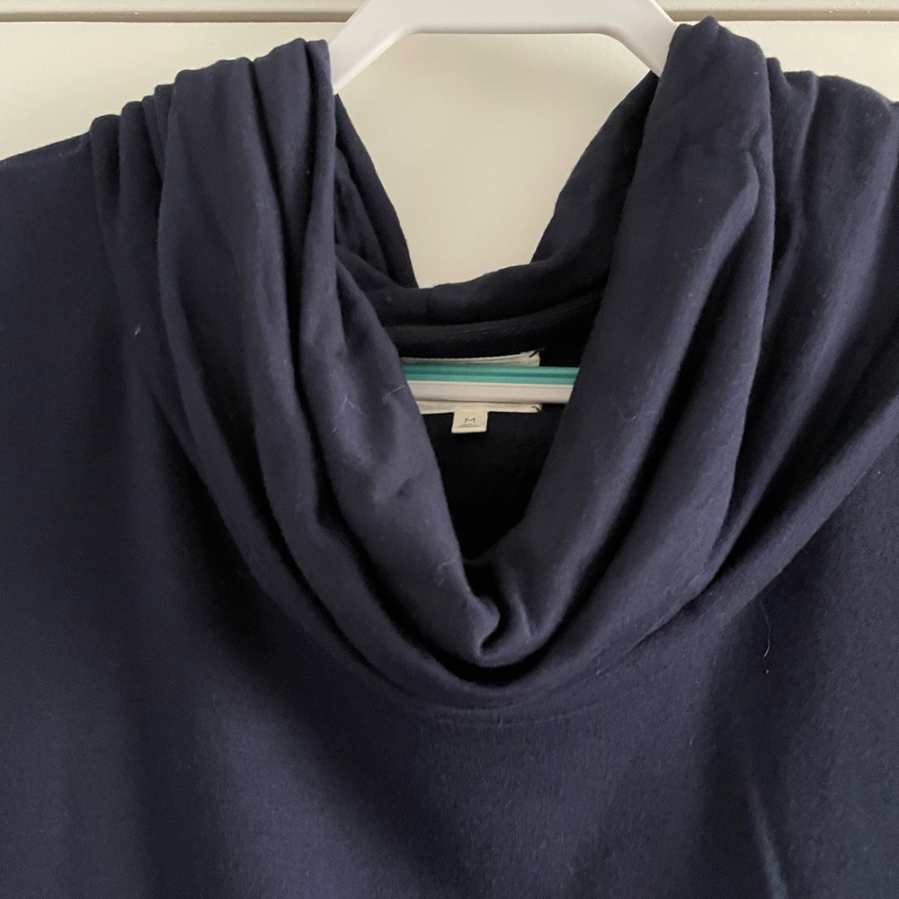 Lou & Grey Cowl Neck Sweatshirt in Navy - Picture 3 of 8